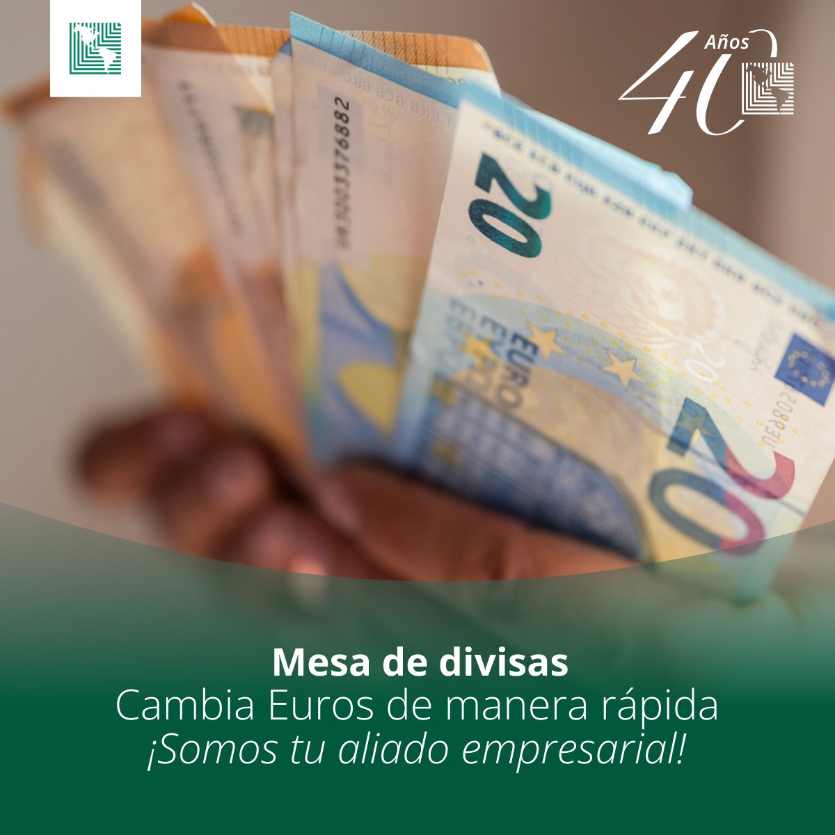 Cambia euros con rapidez y seguridad. 🧑‍💼💼💶

Optimiza tus operaciones con tasas competitivas y un servicio confiable. ¡Tu aliado estratégico en divisas!

📈 Opere con el respaldo de un banco con trayectoria.
🔗 Conozca más aquí: lafise.com/gt/

#SolucionesSinFronteras