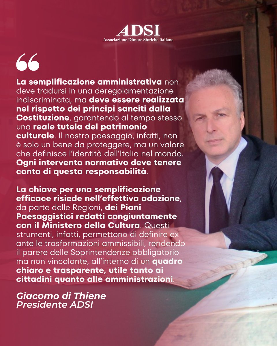 📍 Ieri #ADSI ha partecipato alle audizioni presso le Commissioni riunite del <a href="/SenatoStampa/">Senato Repubblica</a> (7a Ambiente e 8a Cultura) sul “DDL Soprintendenze”.

🤝 #ADSI si impegna a collaborare attivamente con le istituzioni coinvolte, offrendo il proprio contributo di esperienza e competenza.