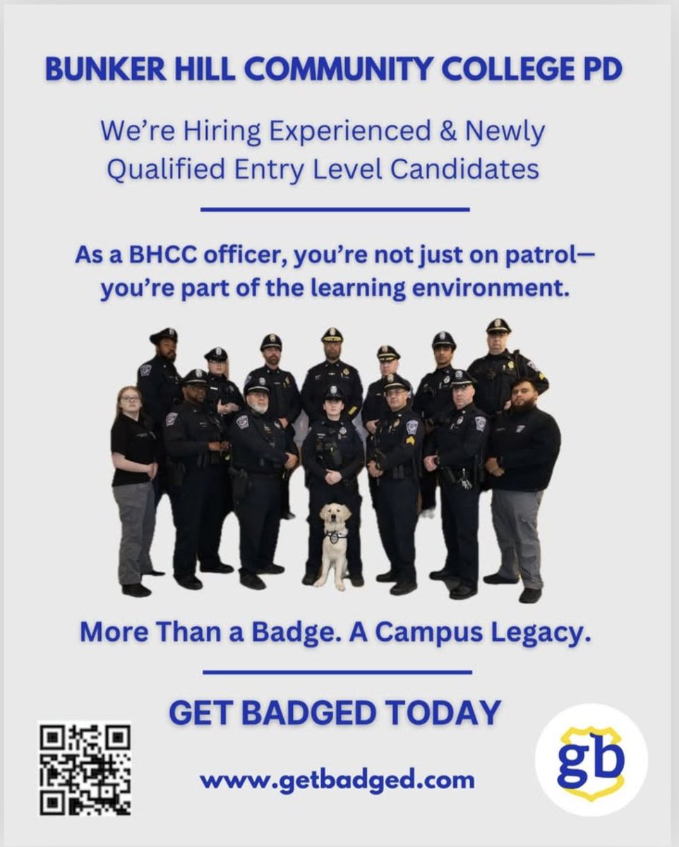 BHCC Police Department (@bhccpd) on Twitter photo If you are looking for a career in Law Enforcement, head over to getbadged.com and check us out. If you are looking for a career in Law Enforcement, head over to getbadged.com and check us out.