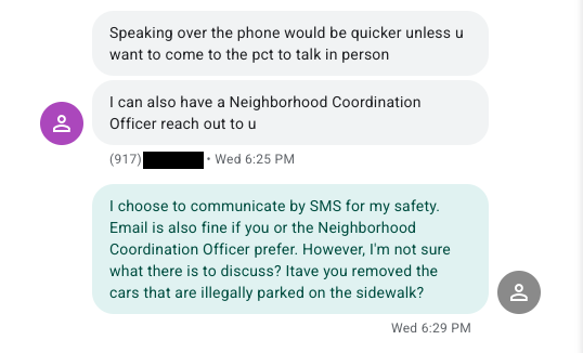 Cops always be wanting to talk on the phone :P
