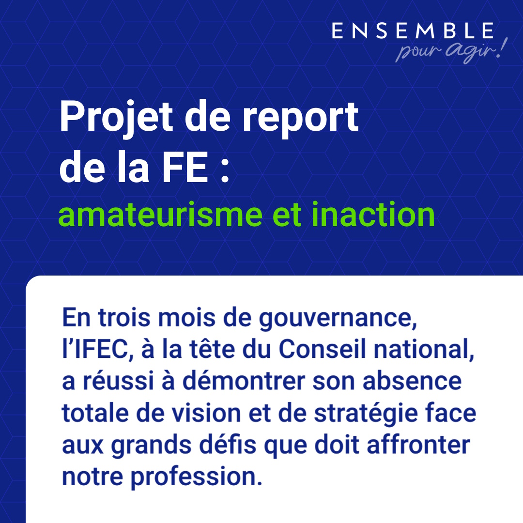 ‼️Projet de report de la FE : amateurisme et inaction‼️
📰Lire l'article ➡️ bit.ly/41NEqVK