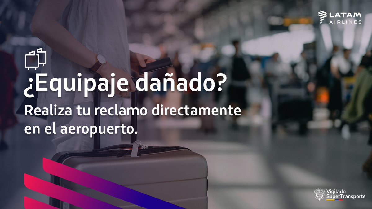 ¡Atención pasajeros! Si tu equipaje sufrió algún daño, recuerda buscar a una persona de nuestro equipo LATAM antes de salir de la zona de retiro de equipajes para asistirte. Conoce más aquí 👉 lnk.to/tWduvk