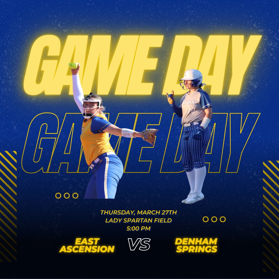 ‼️🥎 GAME DAY ALERT 🥎‼️

Tonight, your Lady Spartans start the second round of district play against Denham Springs @ 5:00! Be there and be LOUD! #wEAre