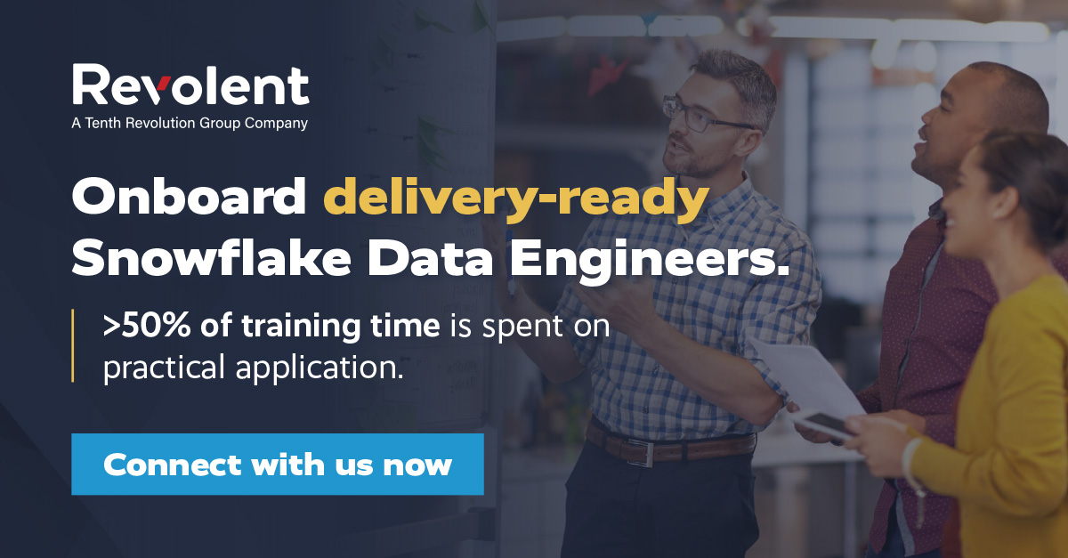 revolentgroup's tweet image. Snowflake talent that’s delivery-ready from day one.

That’s the Revolent difference. Find out how we can deliver cost-effective talent with hands-on experience.

Contact us today: revolentgroup.com/contact/

#Snowflake #DataEngineer #DataTalent