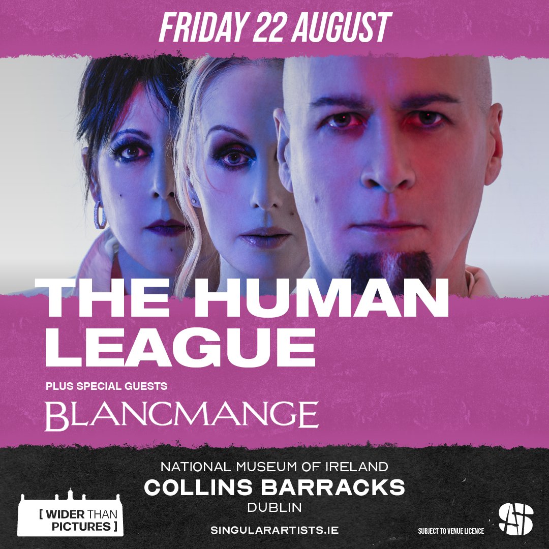 Ticketmaster Ireland (@ticketmasterire) on Twitter photo 🎙️ <a href="/humanleagueHQ/">THL</a> will be joined by special guests <a href="/_blancmange_/">blancmange</a> at <a href="/NMIreland/">National Museum of Ireland</a>, Collins Barracks on Friday 22 August 2025.
🎫 Tickets on sale now bit.ly/3RtEsvH 🎙️ <a href="/humanleagueHQ/">THL</a> will be joined by special guests <a href="/_blancmange_/">blancmange</a> at <a href="/NMIreland/">National Museum of Ireland</a>, Collins Barracks on Friday 22 August 2025.
🎫 Tickets on sale now bit.ly/3RtEsvH
