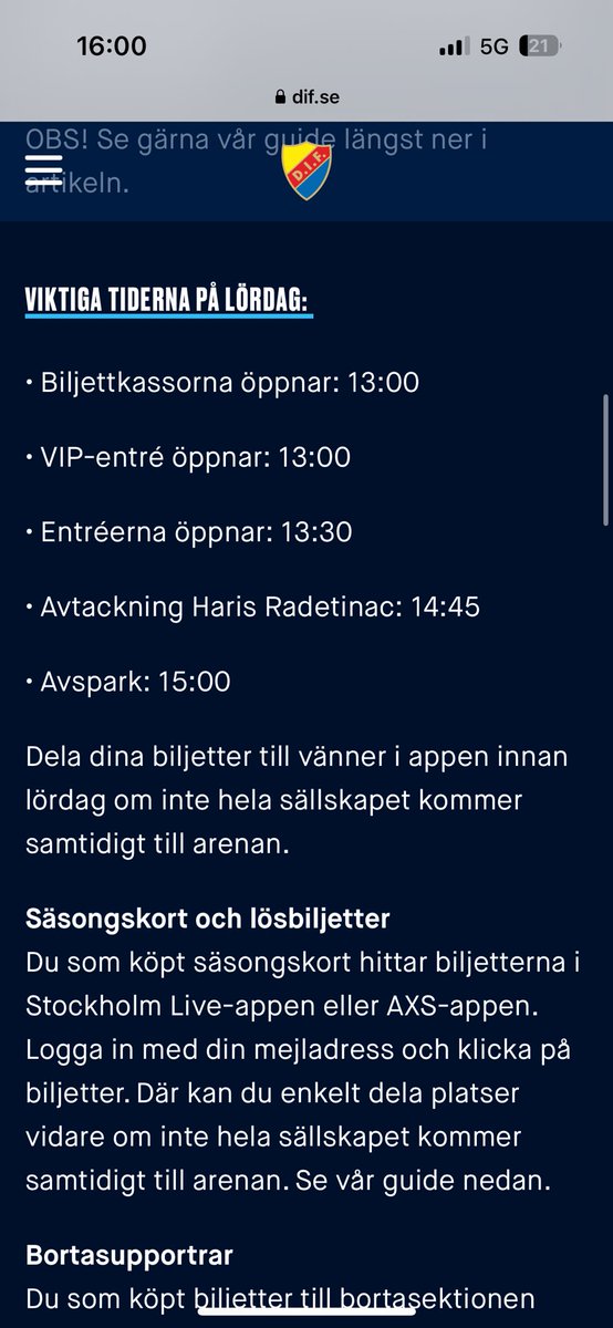 Haris avtackning börjar 14:45 på lördag och jag hoppas alla är inne på arenan i god tid innan detta.
Sprid till alla i era kompisgäng. 
Krossa Malmö 🍺