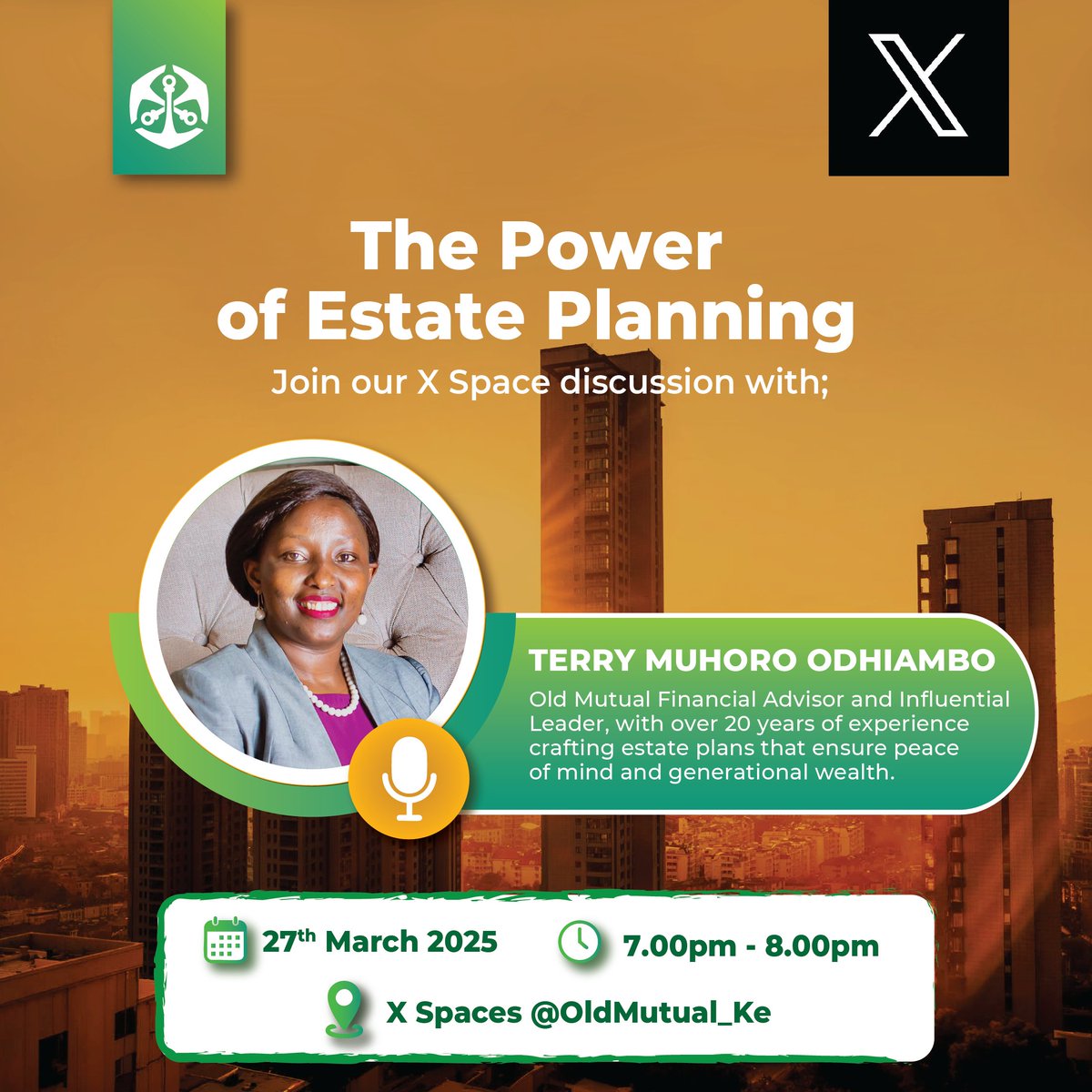 TerryMuhoro's tweet photo. Join us on this X Space from 7PM - 8PM as we unpack the power of #EstatePlanning

https://t.co/OXDl2Rbeo2 https://t.co/mhHy937uOq