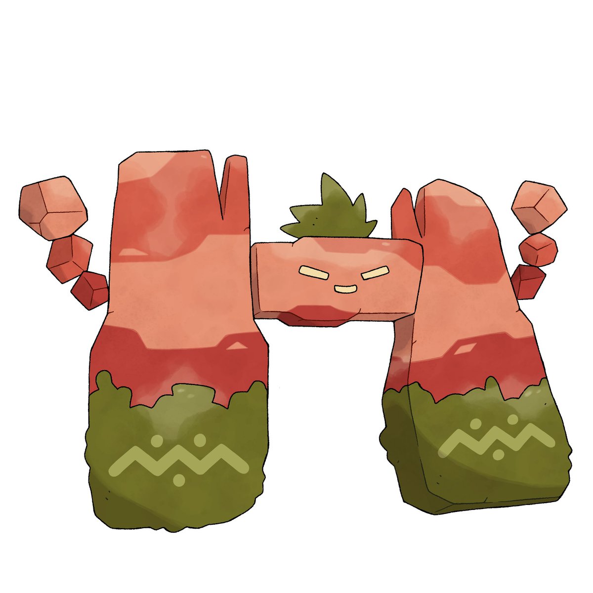 cadiadex's tweet image. Here’s a regional Stonejourner based on Southwestern red rock canyons and such!
#fakemon #PokemonLegendsZA