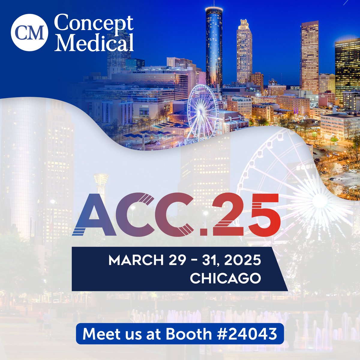 Concept Medical (@conceptmedicals) on Twitter photo 🌟 Join Concept Medical at #ACC2025! 🌟
We’re excited to announce our participation in ACC 2025 – one of the biggest global cardiology conferences!
📍 Location: McCormick Place Convention Center in Chicago
📅 Date: March 29 – 31, 2025
🔢 Booth No.: 24043
<a href="/ACCinTouch/">American College of Cardiology</a>
#Cardiology 🌟 Join Concept Medical at #ACC2025! 🌟
We’re excited to announce our participation in ACC 2025 – one of the biggest global cardiology conferences!
📍 Location: McCormick Place Convention Center in Chicago
📅 Date: March 29 – 31, 2025
🔢 Booth No.: 24043
<a href="/ACCinTouch/">American College of Cardiology</a>
#Cardiology