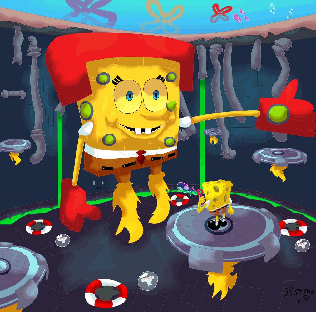 SpongeBob Squarepants: Battle For Bikini Bottom - Chum Bucket Lab Fanart

❤️ 🔂 = Artist Happy

#SpongeBobSquarepants #BattleForBikiniBottom