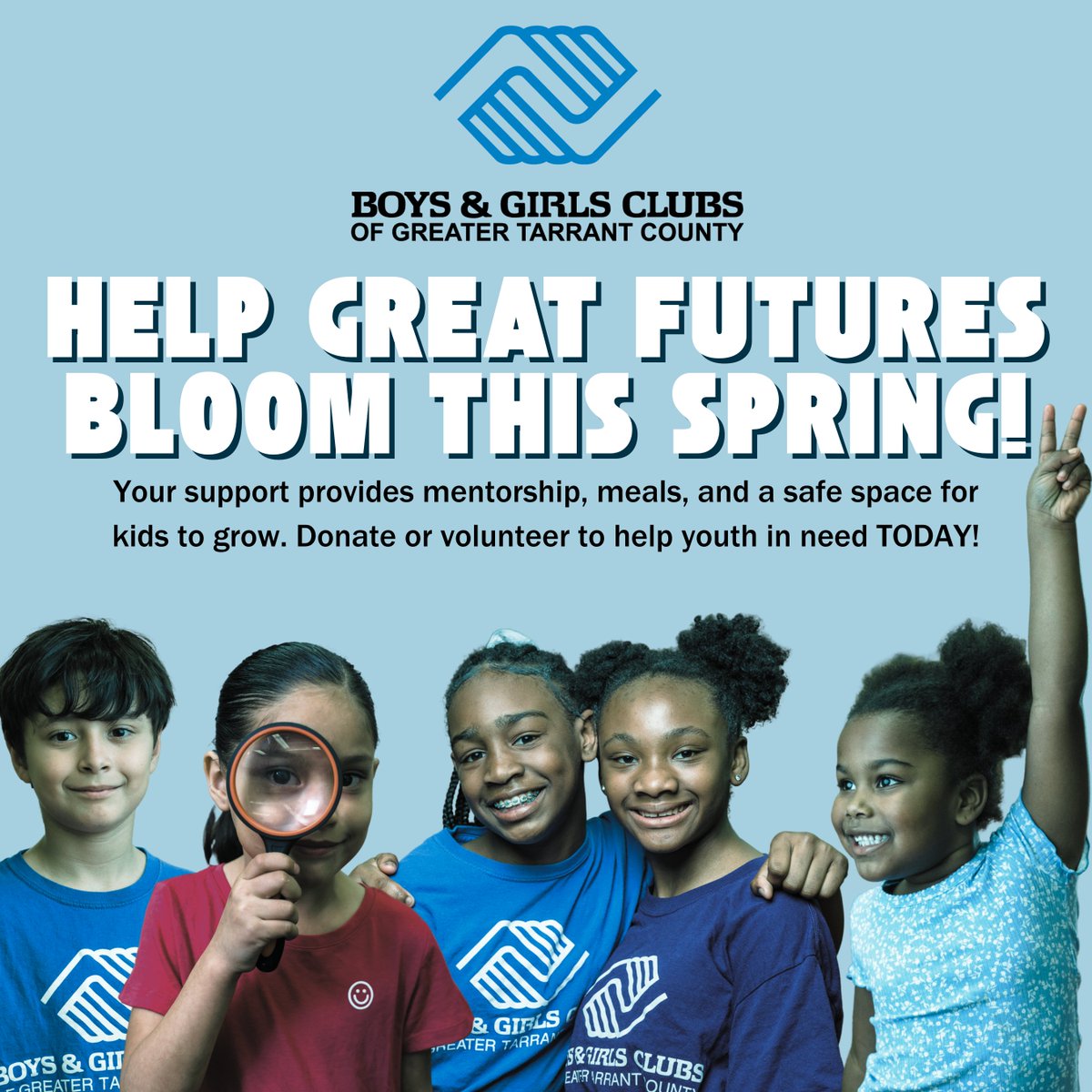 Lets help Grow Great Futures! Every action you take—whether giving or volunteering—helps local youth grow into productive, caring, and responsible citizens. Donate or sign up to volunteer today!
Volunteer: bgcgtc.org/volunteer/
Donate: bgcgtc.org/donations/