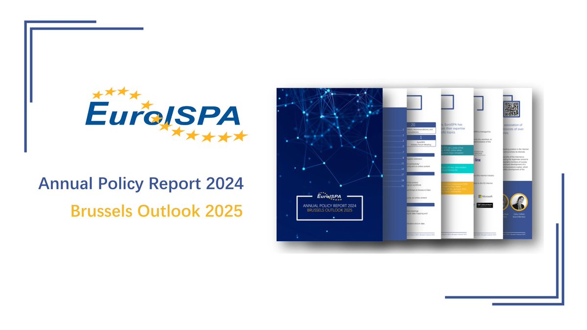 euroispa's tweet photo. 🆕We are excited to share with you our Annual Policy Report 2024 - Brussels Outlook 2025! 

Dive into the report to read about EuroISPA's policy work in 2024 and our vision of what's ahead in 2025 for European #ISPs.  

Happy reading!👇
https://t.co/WKbFInEjhc https://t.co/TnoJHhAatK