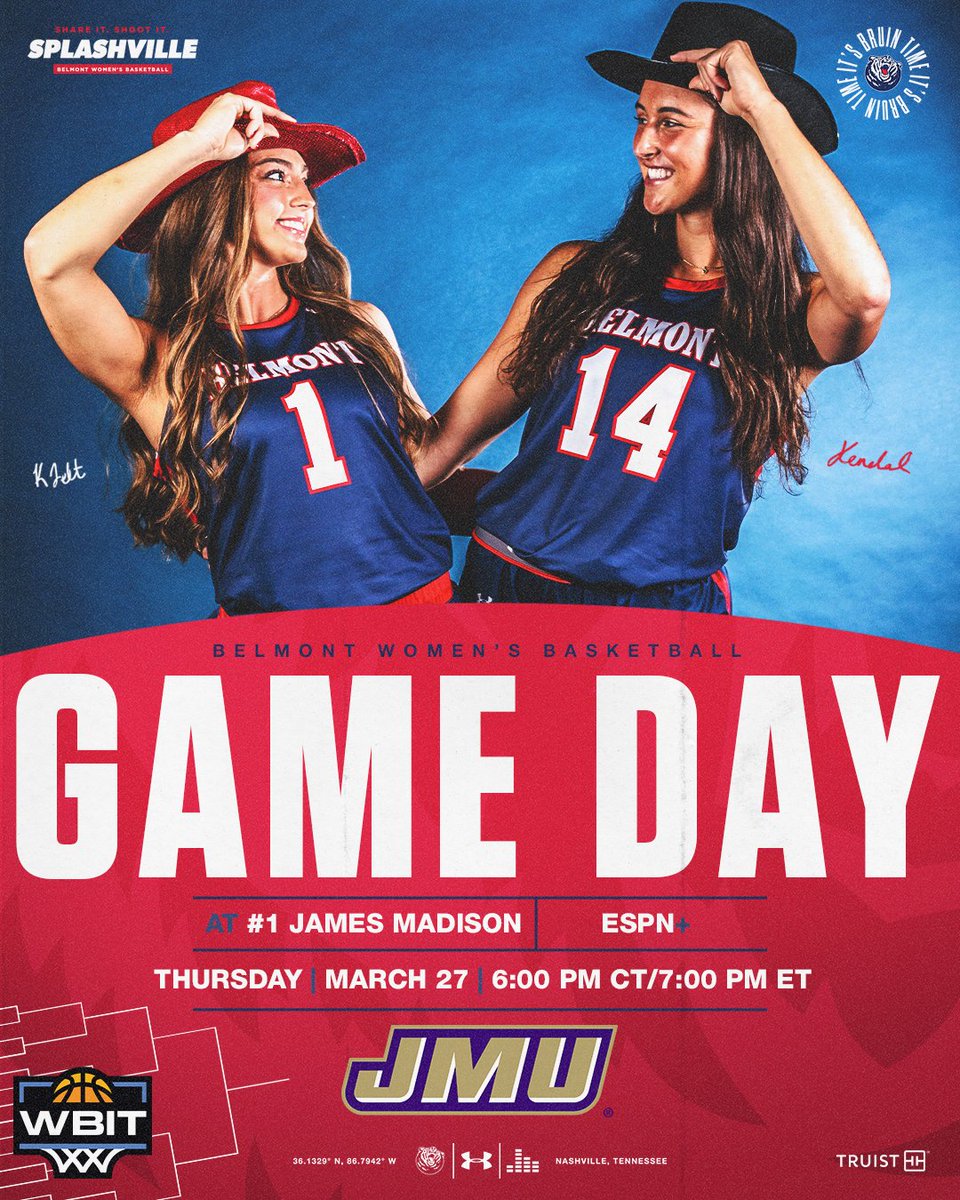 𝐆𝐀𝐌𝐄 𝐃𝐀𝐘❗

@WBITWBB 𝐐𝐮𝐚𝐫𝐭𝐞𝐫𝐟𝐢𝐧𝐚𝐥𝐬

🆚 #️⃣1️⃣ James Madison
📍 Harrisonburg, VA
⌚ 6 p.m. CT/7 p.m. ET

📱💻🖥 <a href="/ESPNPlus/">ESPN+</a> | bit.ly/43veQWQ
📻 | bit.ly/4hIcqr3
📊 | bit.ly/3RmTXpj

#ItsBruinTime | #Splashville | #ElevateTheGame | #WBIT