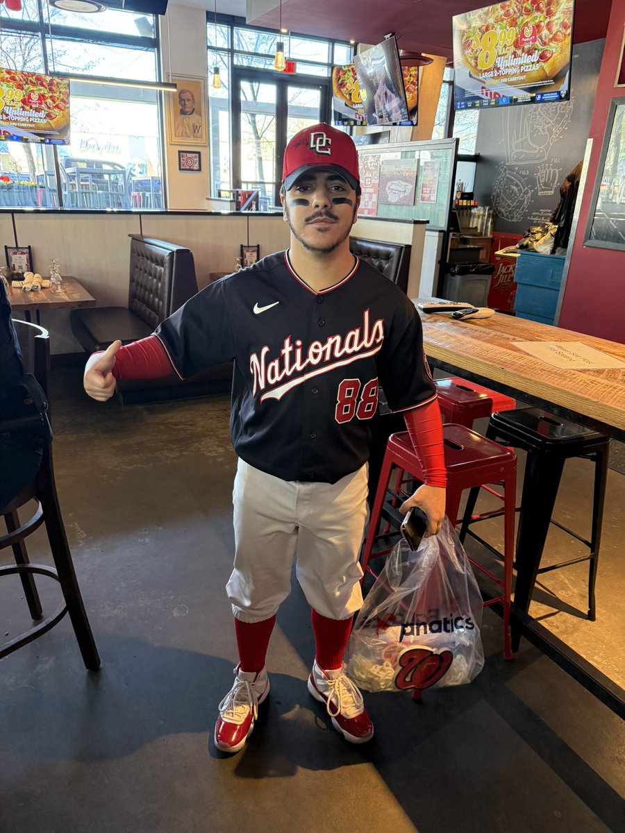 This dude is going full uniform on Opening Day. 

Vibes are immaculate in the Navy Yard and we are still 5 hours from first pitch.