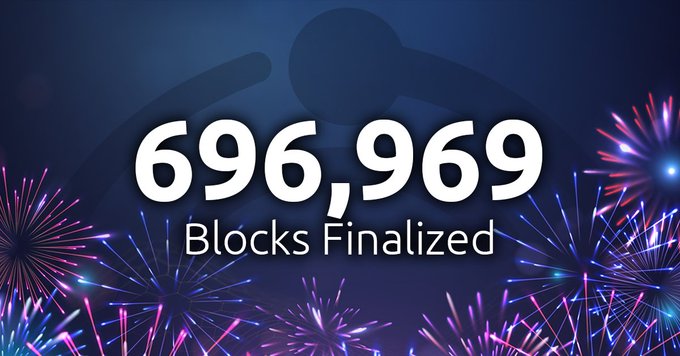 🚀 GHOST TestNet 3.1 hits a new milestone - 696,969 blocks finalized! 👻

Want to be a validator? Check it out 👇
🔗 http://chain.ghostchain.io