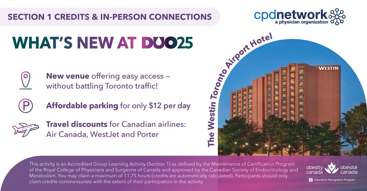 Elevate your experience by joining us in person at DUO25! 
🚗 Easy access — no battling Toronto traffic 
🅿️ Affordable parking at just $12/day 
✈️ Travel discounts on major Canadian airlines
🎟️ Flexible registration options available
Register here: duocongress.ca