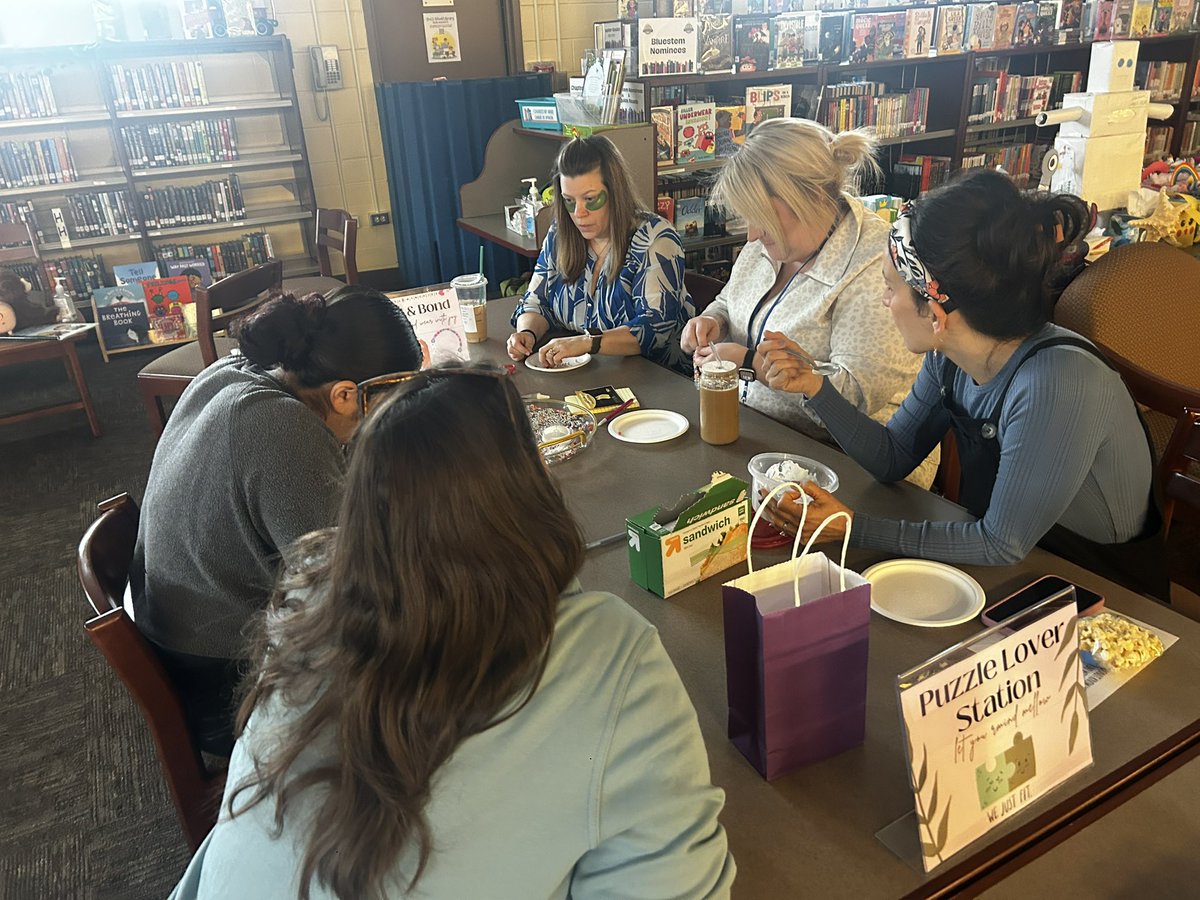 Self-care day at our school with fun giveaways, relaxing activities and yoga led by a teacher! 🧘‍♀️ <a href="/D83Spartans/">D83Spartans</a>