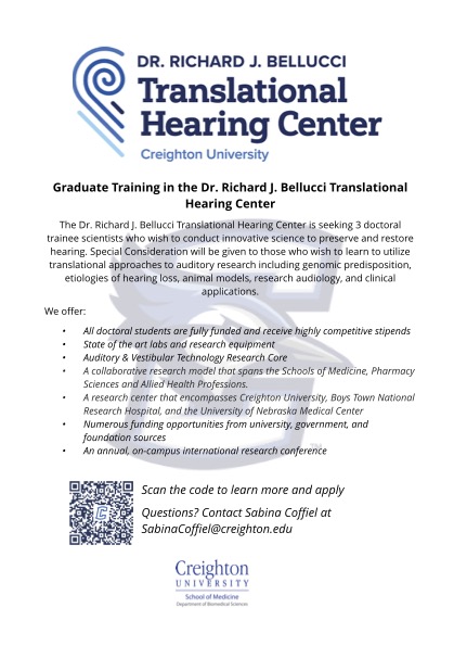 Dr. Richard Bellucci Translational Hearing Center tweet media