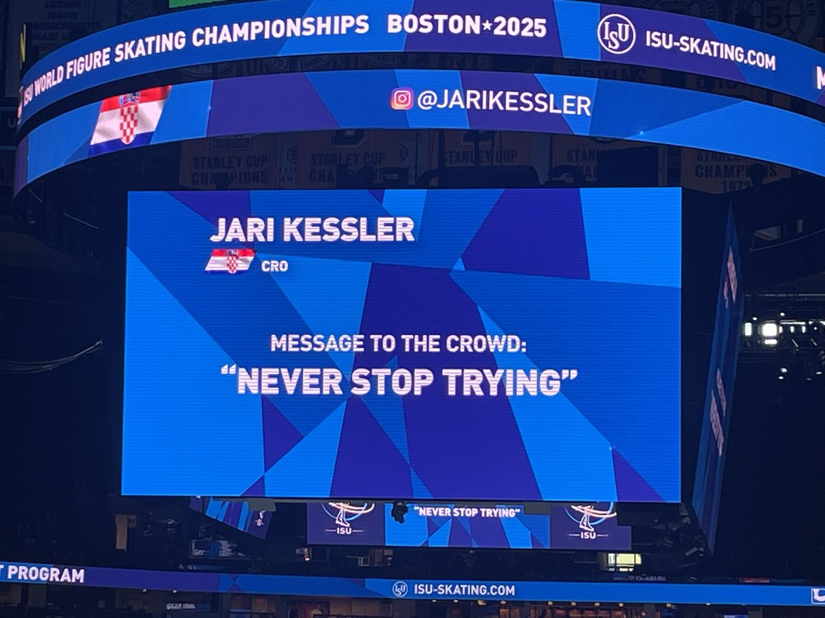 Thread of messages to the crowd for the Men's SP. Expect these to be delayed; I don't want to miss the skating, so I'll post during the wait for scores. 

Jari Kessler 🇭🇷
Never stop trying