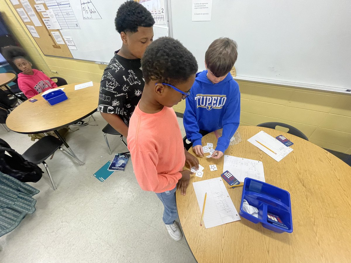 Milam math students completing work stations with guest teacher, Ms. Jenny! Working hard and having fun.  #TPSD