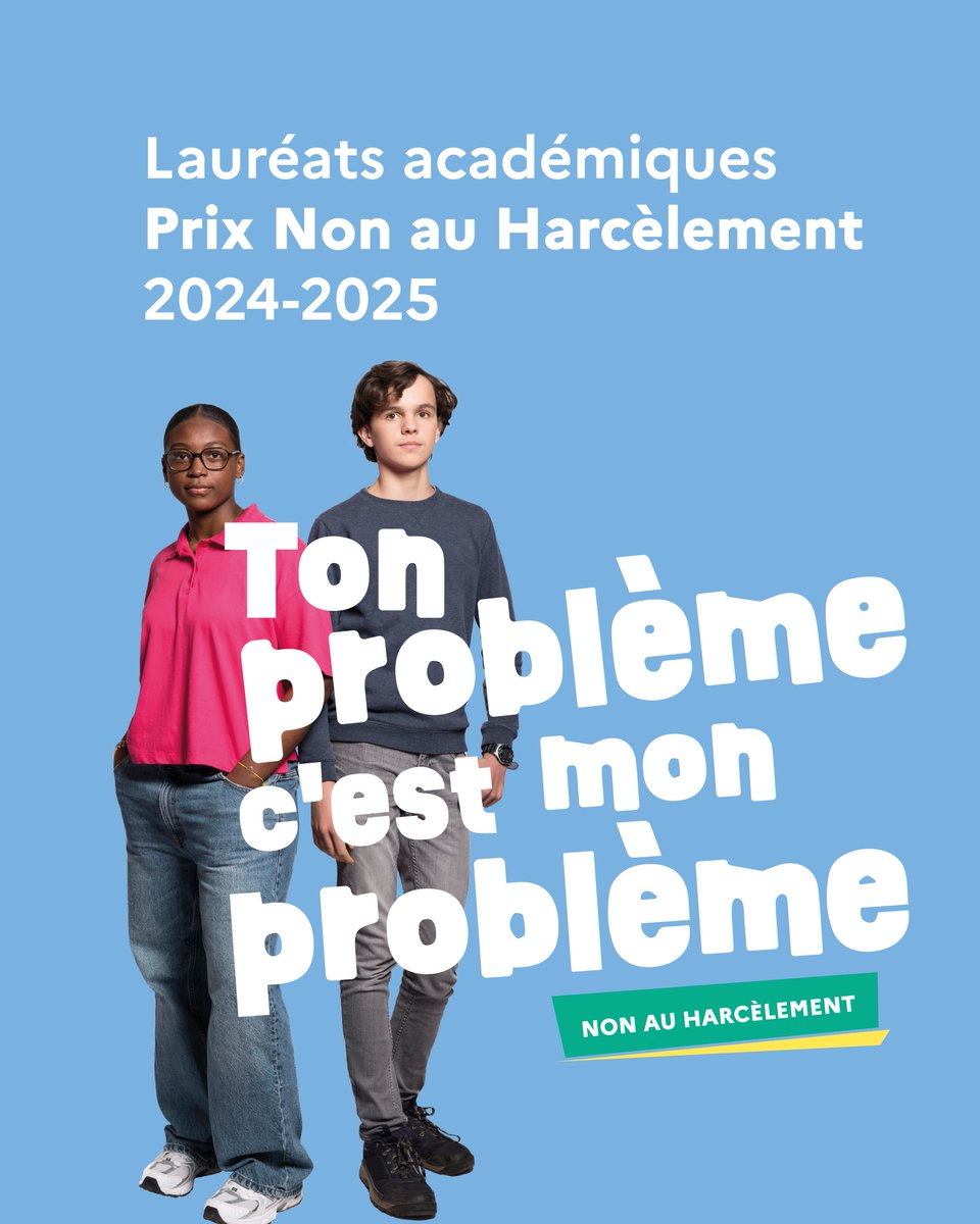 #nonauharcelement | Découvrez les lauréats académiques de la 12ème édition du prix "Non au Harcèlement" 👉swll.to/Go14Q
Toutes les productions lauréates seront présentées au jury national !