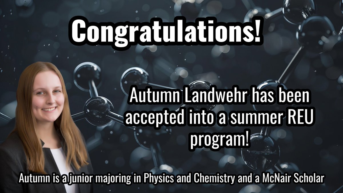 We're so proud of Autumn for her acceptance into a summer REU program! #UNDProud