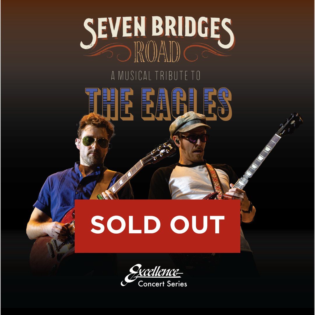 This Tuesday, April 1, Seven Bridges Road takes the stage for a spectacular tribute to the legendary Eagles! This premier tribute band is set to deliver an unforgettable night of timeless classics.

Didn’t get tickets? Standby tickets may be available at the door!