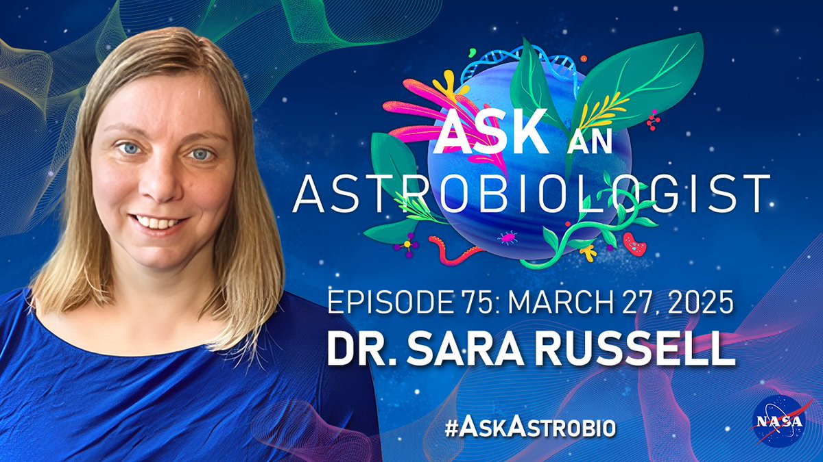 NASAAstrobio's tweet photo. Today at 1pm ET, Dr. Sara Russell is taking your questions live on a new episode of #AskAstrobio. Sara works with NASA's #OSIRISREx mission, @JAXA_en's Hayabusa2 mission, and @ESA's MMX mission.
Share this post for a chance to be shout out on air! Join: https://t.co/797AMS6EkD https://t.co/neAQXNHQvt