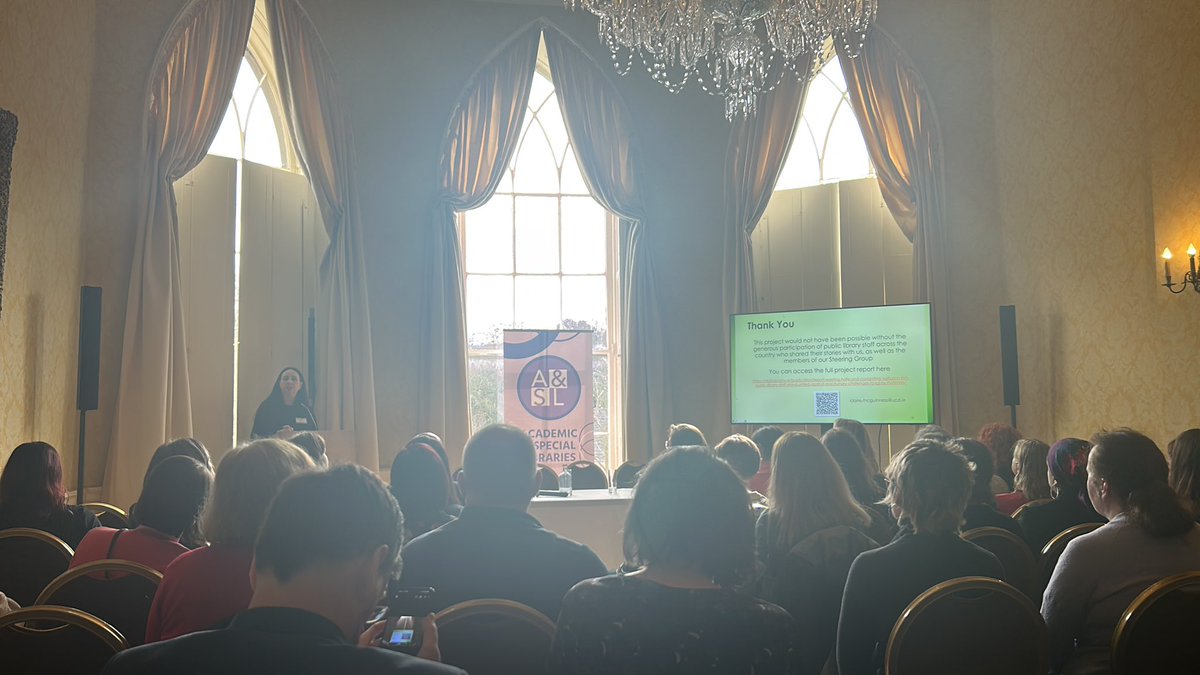 Saoirse de Paor (@saoirseperi) on Twitter photo Blown away by the work of <a href="/cmcguinness/">Claire McGuinness</a> and the rest of the Team on their project/research on "the role of public libraries in defending LGBTQIA+ resources amidst rising disruption" - Emotional, shocking, thought-provoking, but also empowering & uplifting! 🙌🏻 #ASL2025 Blown away by the work of <a href="/cmcguinness/">Claire McGuinness</a> and the rest of the Team on their project/research on "the role of public libraries in defending LGBTQIA+ resources amidst rising disruption" - Emotional, shocking, thought-provoking, but also empowering & uplifting! 🙌🏻 #ASL2025