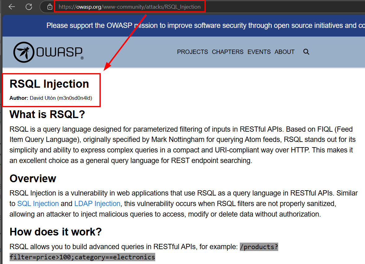 David Utón (@david_uton) on Twitter photo Thank you to the <a href="/owasp/">OWASP® Foundation</a> team for accepting my discovery of #RSQL Injection attacks in their well known and widely used methodology.
RSQL Injection Attack - OWASP Link: owasp.org/www-community/…
#new #rsql #attack #owasp #methodology Thank you to the <a href="/owasp/">OWASP® Foundation</a> team for accepting my discovery of #RSQL Injection attacks in their well known and widely used methodology.
RSQL Injection Attack - OWASP Link: owasp.org/www-community/…
#new #rsql #attack #owasp #methodology
