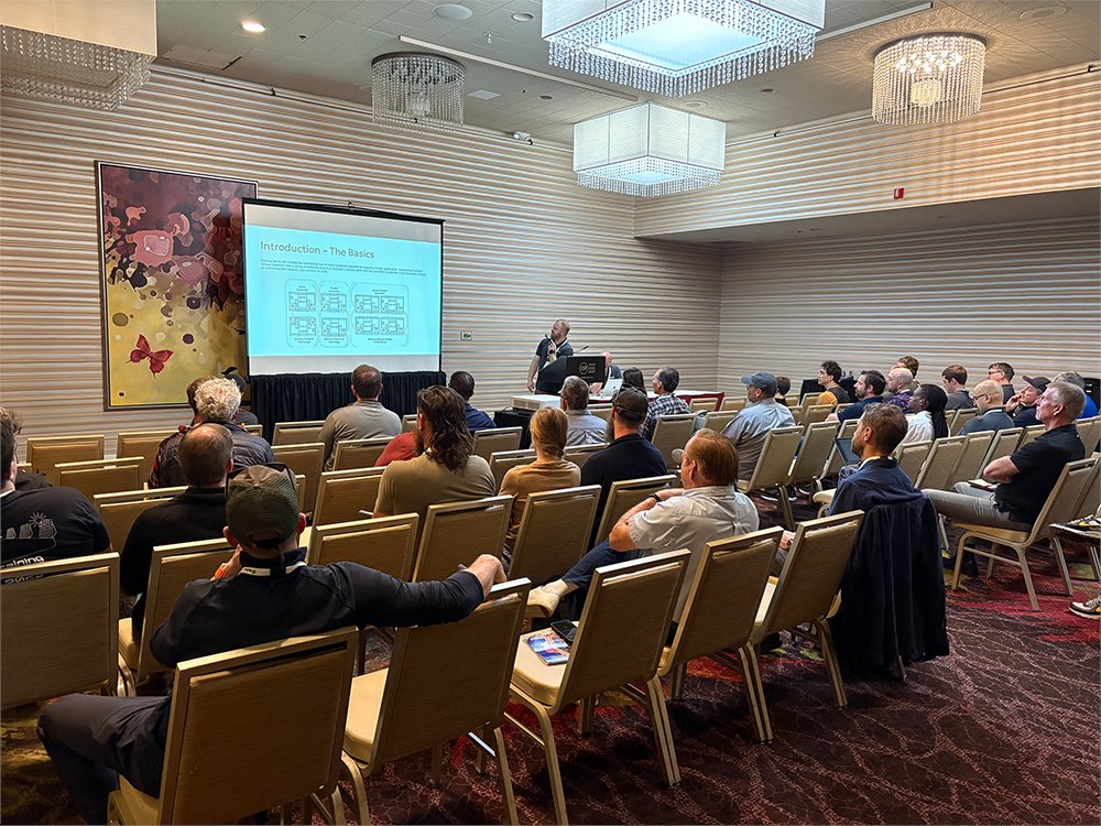DiscoverNrgSys's tweet image. Our Sales Application Engineer, Michael Wight, gave an insightful presentation at NABCEP on &quot;Paralleling and Bussing Lithium Batteries for Solar Installations&quot;. Thank you, Michael, for the engaging information! 

#NABCEP #LithiumBattery #Solar #SolarPower #SolarEnergy