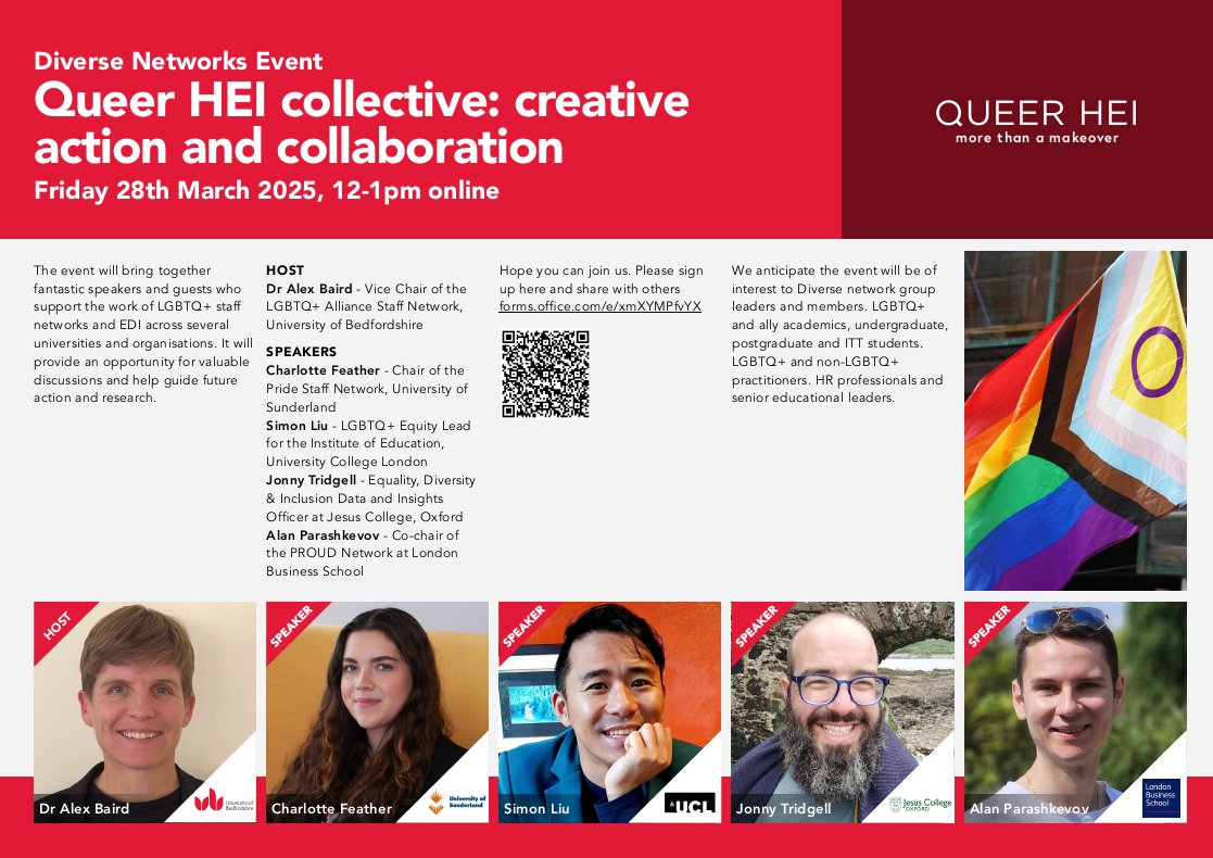 Out@UCL (@uclout) on Twitter photo Upcoming event: Diverse Networks Event: Queer HEI Collective - Creative Action and Collaboration
Date: Friday 28th March
Time: 12pm-1pm
Sign-up: forms.office.com/pages/response…
#UCL #Queer #LGBTQ <a href="/UCLEvents/">UCL Events</a> <a href="/LondonBSchool/">LondonBusinessSchool</a> Upcoming event: Diverse Networks Event: Queer HEI Collective - Creative Action and Collaboration
Date: Friday 28th March
Time: 12pm-1pm
Sign-up: forms.office.com/pages/response…
#UCL #Queer #LGBTQ <a href="/UCLEvents/">UCL Events</a> <a href="/LondonBSchool/">LondonBusinessSchool</a>
