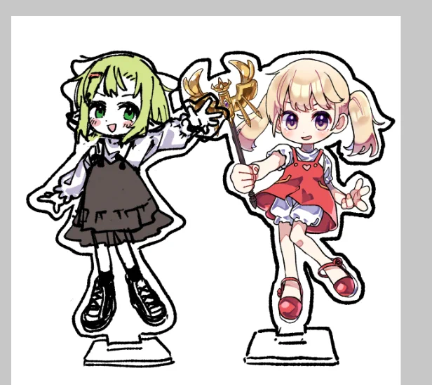 ぷりんアクスタと並べたいので調整中 