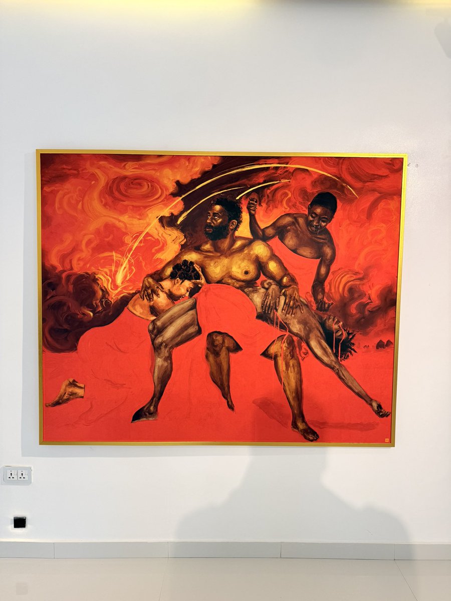 AnthonyAzekwoh's tweet photo. My new painting. 
The Death of Ikemefuna. 
From the novel, Things Fall Apart. https://t.co/PeLi7MRA4Y