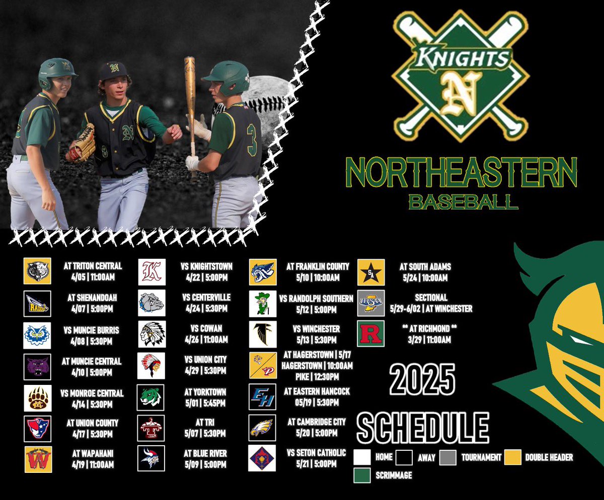 2025 season schedule. Scrimmage this Saturday, 11am @ Richmond.
<a href="/go_nws_knights/">NWS Athletics</a>