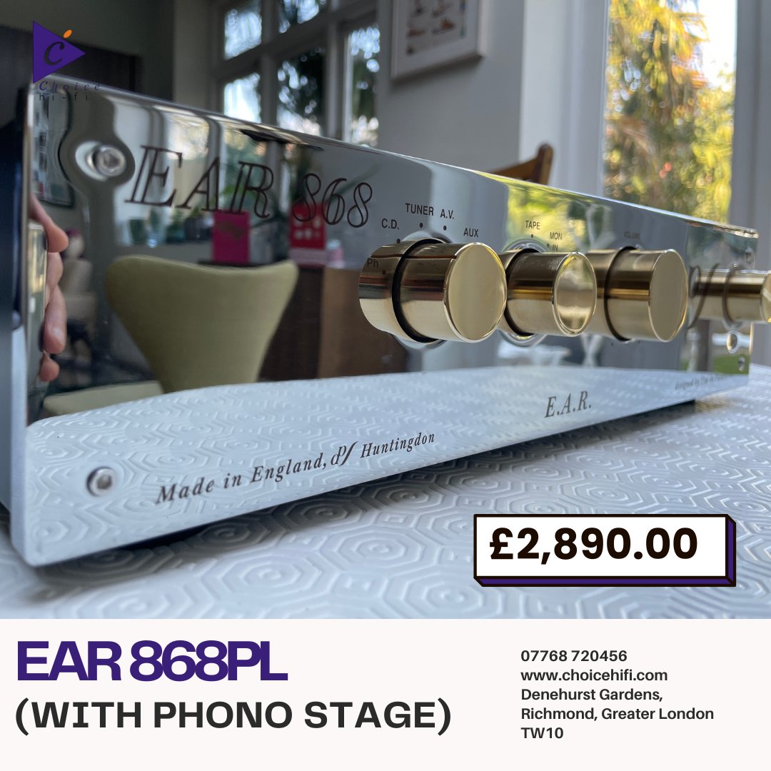 ChoiceHiFi's tweet photo. IN STOCK: EAR 868PL (with phono stage)

Call us at 020 8392 1959 or 07768 720456 to enquire about this product.

More products available: https://t.co/tGgl9b2ttv

#soundsystem #audiophile #audiophilecommunity #soundsystemspeakers #trendingpost #london #londonspeakers  #forsale https://t.co/Z0NoEyZZ4Q