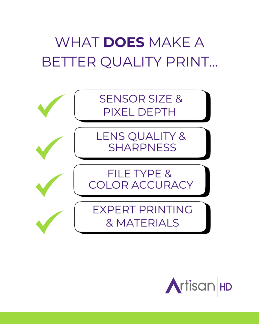 ArtisanHD's tweet photo. More megapixels = better print quality? Not so fast.

We specialize in bringing your images to life with the finest printing technology—so your work looks stunning in any size, on any medium. Don't just print—elevate.

#PrintLikeAPro #FineArtPrinting #MegapixelMyth https://t.co/QXKvbPVZtg