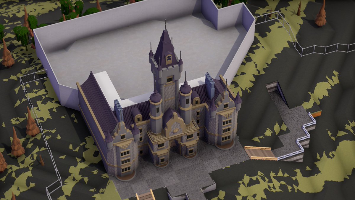 Progress is good #parkitect #manor #epicuniverse