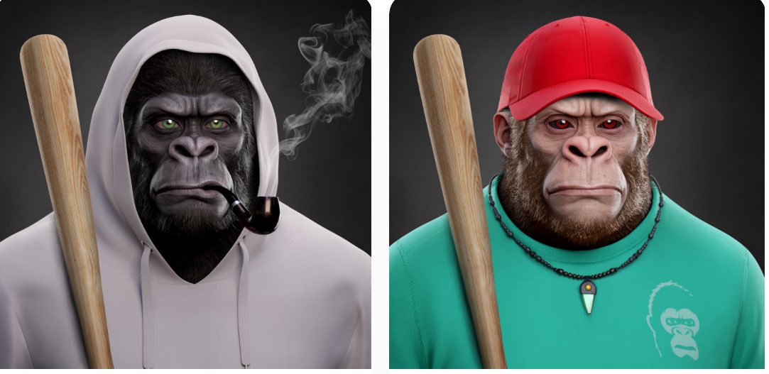 DustinStockton's tweet image. Need some help. 

Just added these two Supreme Kongs to my collection. 

Which one should I PFP?