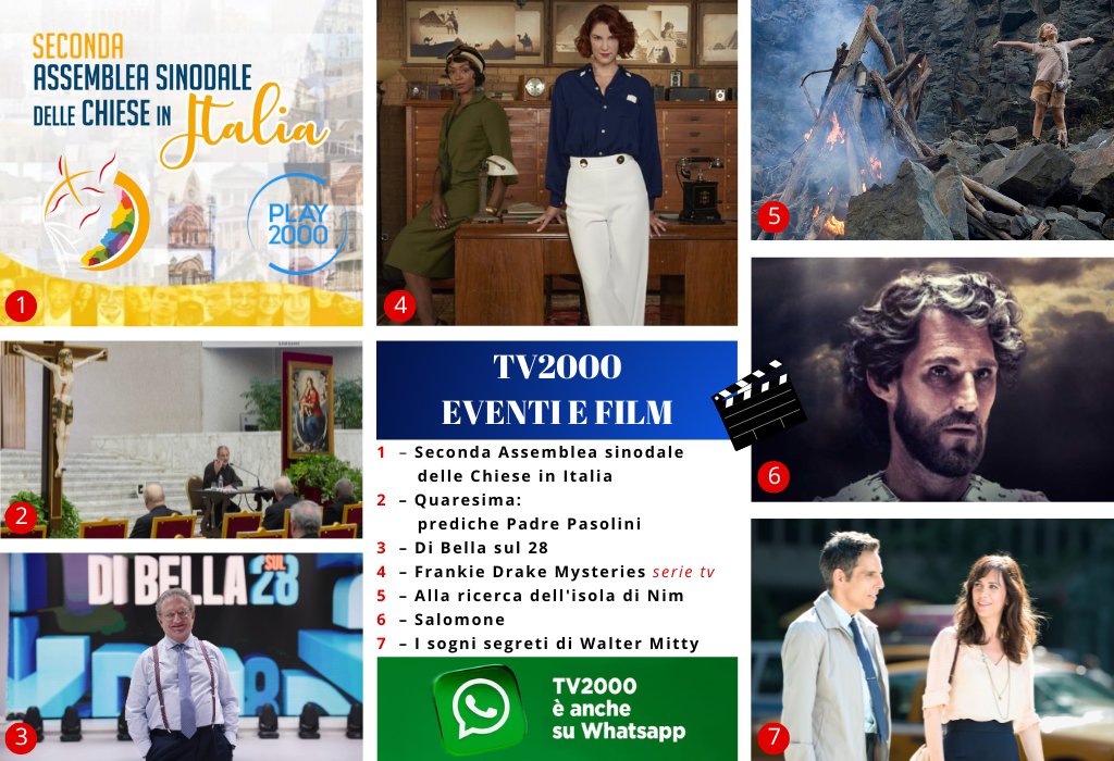 TV2000it's tweet photo. 📨#Newsletter #Tv2000
Dal #27marzo
▶️Seconda Assemblea sinodale delle Chiese in Italia su #Play2000 @UCSCEI
⛪#Quaresima:
🔹#Prediche di Padre Pasolini
📽 #Serietv e #film in prima serata
Leggi 👇
https://t.co/5fszddbDwm
Iscriviti per ricevere #news 👇
https://t.co/74GMG7obcA