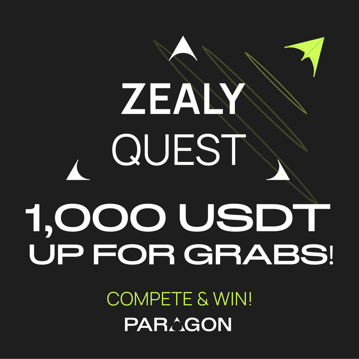 FindTheParagon's tweet photo. ▲ Paragon Zealy Quest is NOW LIVE! ▼

1,000 USDT in rewards. 100 winners.

Complete quests. Earn points. Win BIG.

Join now:
https://t.co/4Tzppx37Du

Time is ticking! Deadline: April 26, 2025 https://t.co/DQJhicYCjc