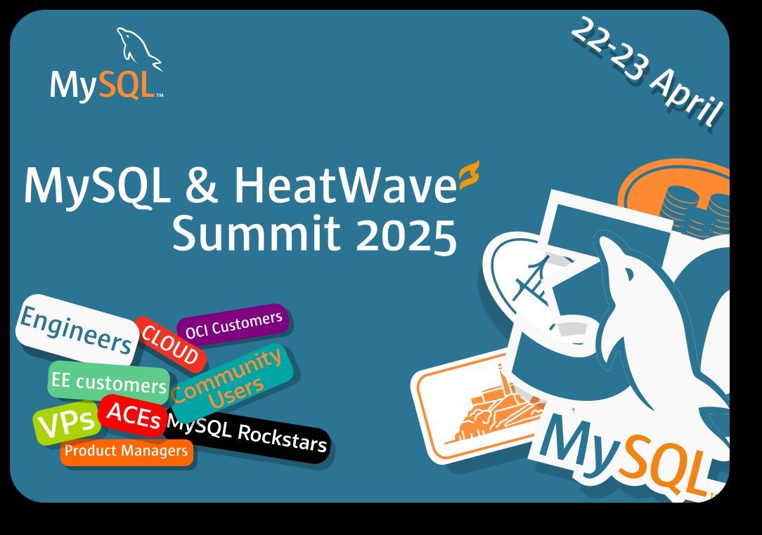 In less than a month, you will be able to meet MySQL Engineers, Customers, Famous Users, ACEs, MySQL Rockstars, and more at the MySQL &amp; HeatWave Summit. Don't miss the opportunity to attend the largest MySQL-dedicated event of the year, register now buff.ly/ly0IDEQ 🐬🔥🅾️