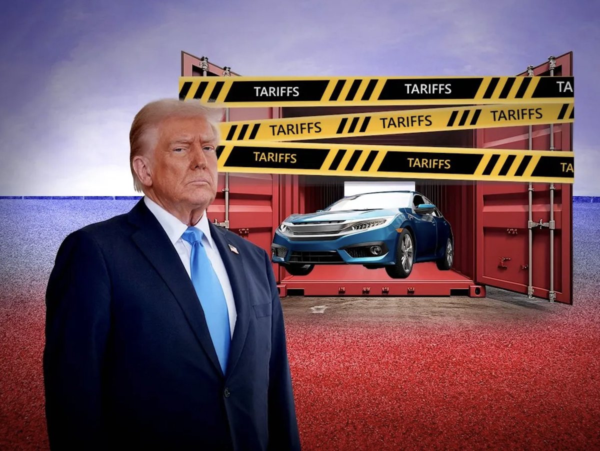 Stocktwits's tweet image. Trump's 25% auto tariff could add $5k–$10k to car prices, according to Wedbush