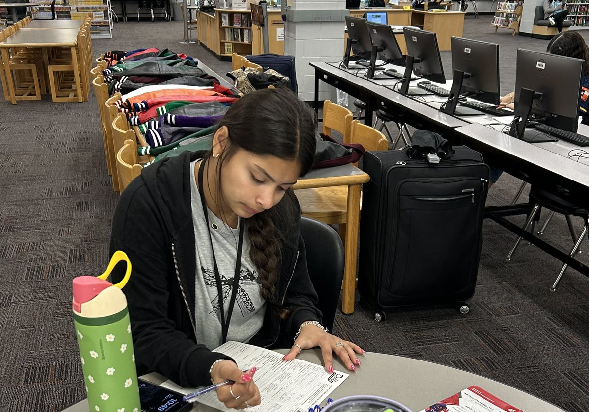 Letterman jacket fittings in the library? Now that’s a novel way to spend lunch! 📚🧥📖 Stop by, get fitted, and wear your achievements with pride!  #JPND