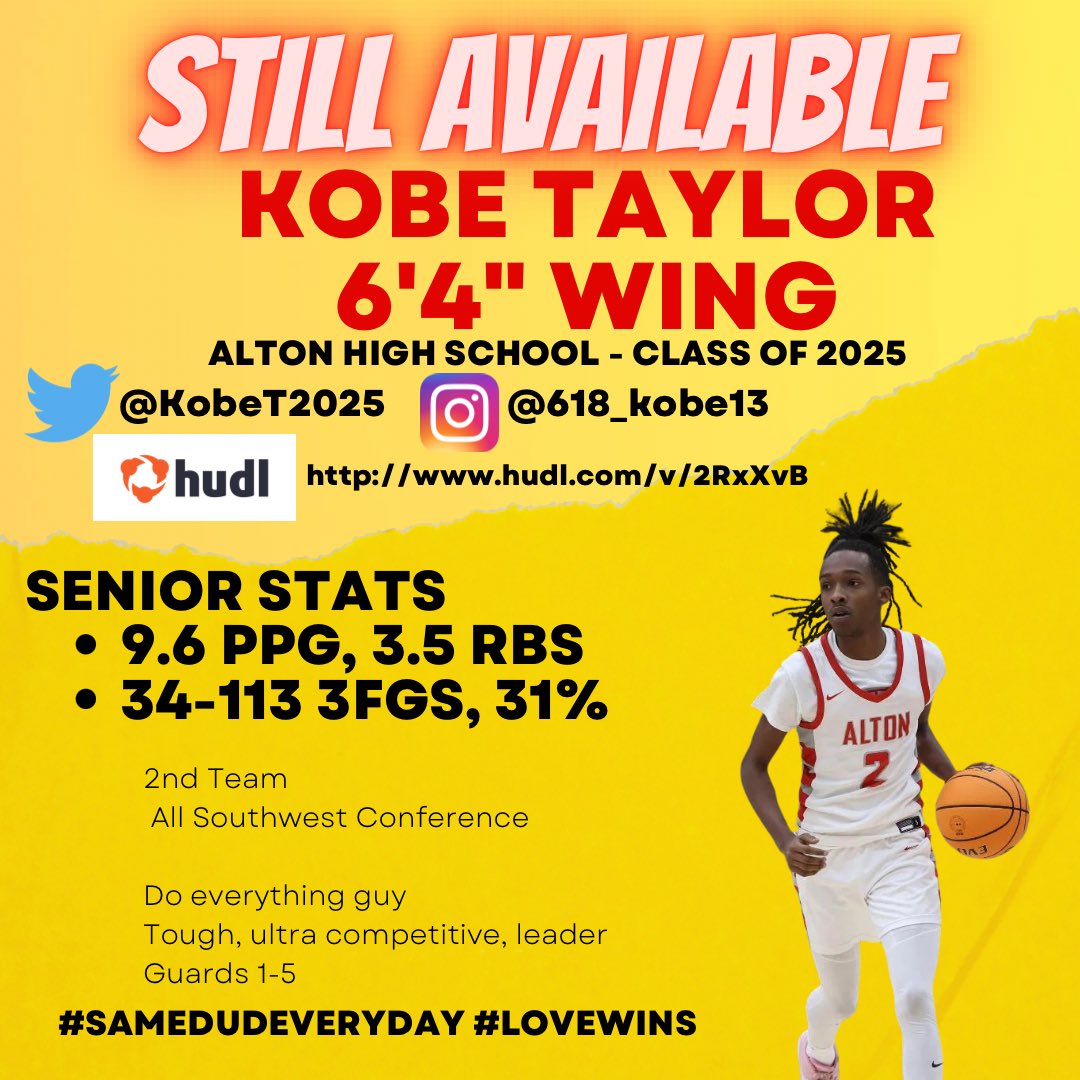 ๐
ณ๐๐
ป๐
ฐ๏ธ๐
ฝ ๐
ณ๐๐
ณ๐
ป๐
ด๐ (@dylandudley) on Twitter photo College coachesโฆ
Kobe Taylorโฆ<a href="/KobeT2025/">Kobe Taylor</a>
26-7, 2025 Regional Champs
WINNER
<a href="/AltonBasketball/">๐๐ฅ๐ญ๐จ๐ง ๐๐๐๐๐ข๐ซ๐๐ฌ ๐๐๐ฌ๐ค๐๐ญ๐๐๐ฅ๐ฅ</a> dudes are different
2 time all conference in the best league in the state
Tough as hell
Shoots it
Call our league coaches, they will tell you
Text, call or DM me College coachesโฆ
Kobe Taylorโฆ<a href="/KobeT2025/">Kobe Taylor</a>
26-7, 2025 Regional Champs
WINNER
<a href="/AltonBasketball/">๐๐ฅ๐ญ๐จ๐ง ๐๐๐๐๐ข๐ซ๐๐ฌ ๐๐๐ฌ๐ค๐๐ญ๐๐๐ฅ๐ฅ</a> dudes are different
2 time all conference in the best league in the state
Tough as hell
Shoots it
Call our league coaches, they will tell you
Text, call or DM me