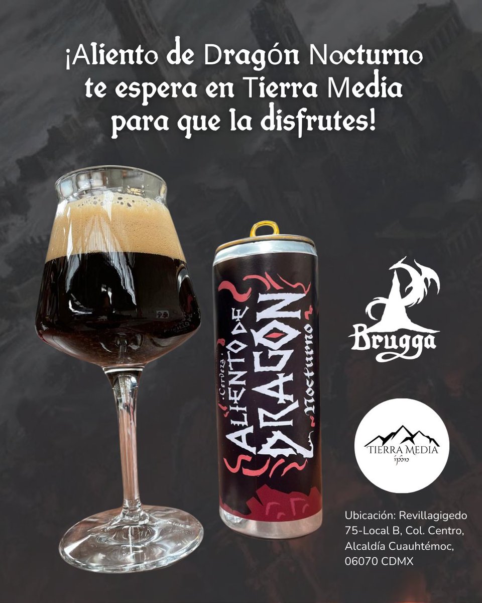 #Enterate Los festejos del #DiaInternacionalDeLeerATolkien continúan en la #TierraMedia 📖🧝‍♀️
Este 29 de marzo habrá lectura y Aliento de Dragón Nocturno en Revillagigedo 75 Col. Centro #CDMX (cerca del metro y Metrobús Balderas)  
🍺🐲👌
#CerveceriaBrugga #ConquistandoPaladares