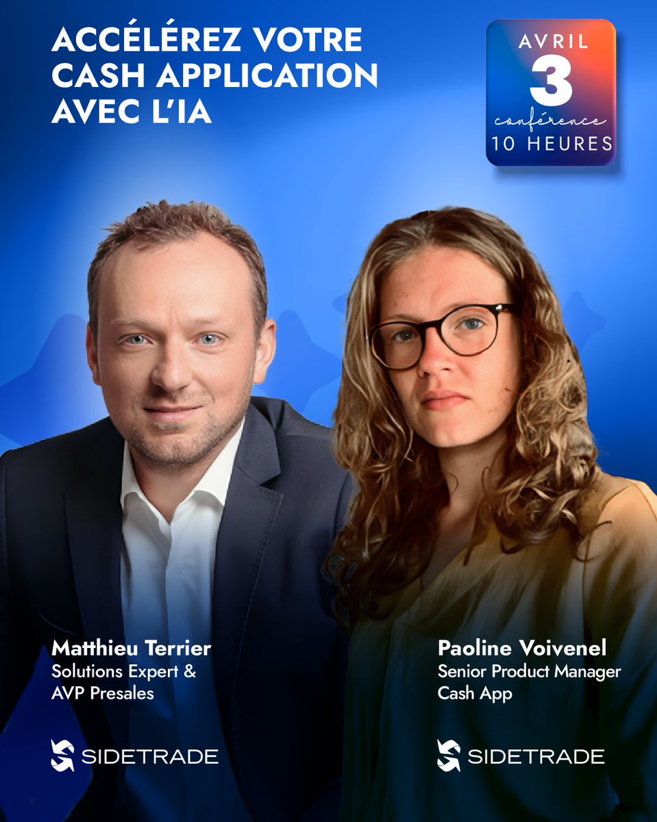 Vos processus manuels du Cash Application vous ralentissent (et vous coûtent plus que du temps). Le 3 avril à 10h, découvrez comment l’IA aide les équipes #finance à gagner en vitesse, en performance, et en trésorerie. Inscrivez-vous ici 👉 bit.ly/4l5KrEU #OrdertoCash