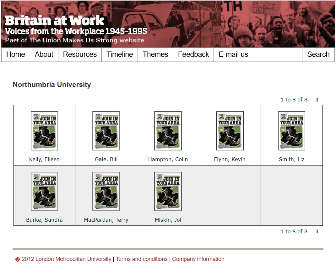 TUC_Library's tweet image. Thanks to participants in Unemployed Workers' Centres project - Bill (Ashington Community Initiative Centre), Colin (Derbyshire), Eileen (Women's groups in Merseyside), Jol (Sheffield), Kevin (National), Liz (Merseyside), Sandra (Sheffield) and Terry (Tyne & Wear)