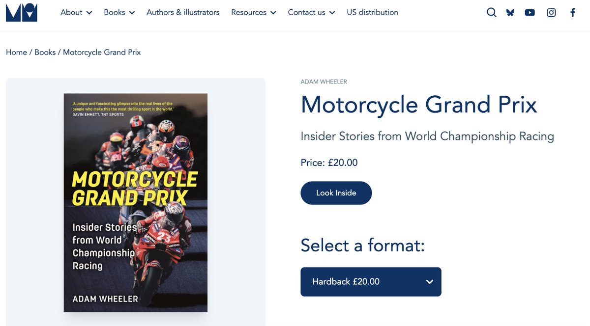 On sale now, from today. Get your MotoGP book fill! mombooks.com/book/motorcycl…