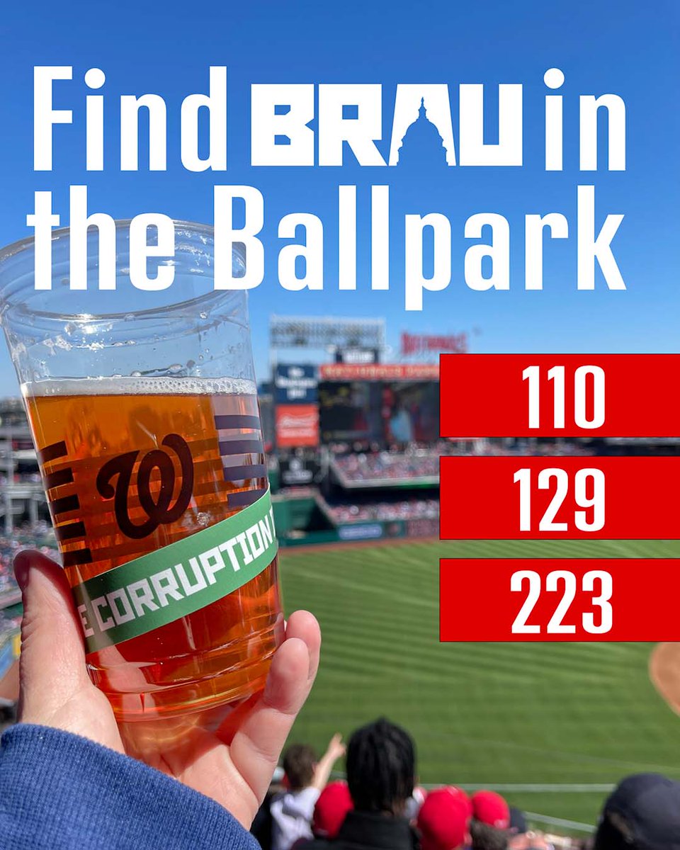 Happy Opening Day! Find us in the stadium and celebrate with a Corruption as you cheer on the Nats!